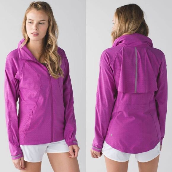 Lululemon Go The Distance Jacket, Biggie Washi Weave Embossed Ultra Violet 6 - Picture 1 of 12